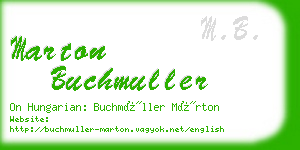 marton buchmuller business card